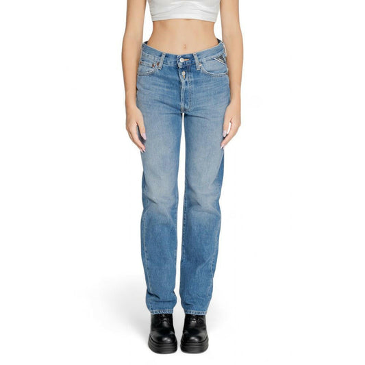 Replay Blue Cotton Mom Jean
