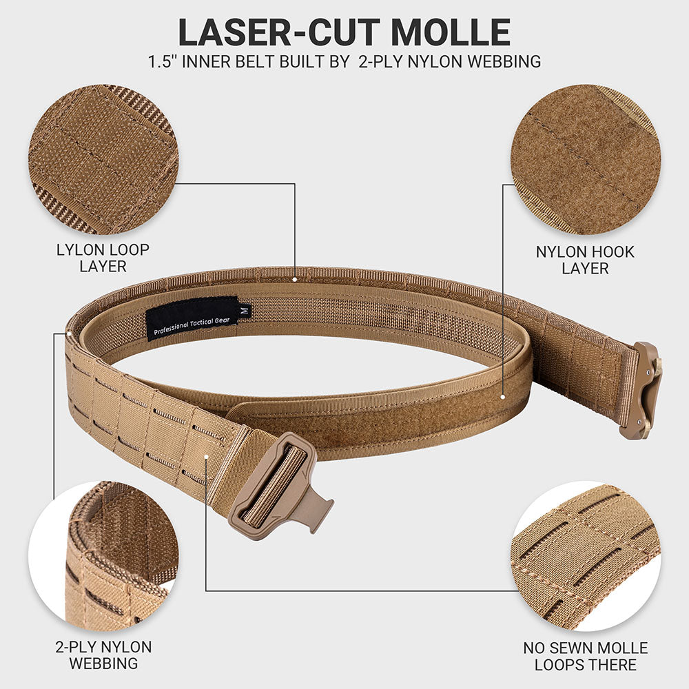 Tactical MOLLE Battle Belt with Quick Release Buckle