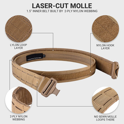Tactical MOLLE Battle Belt with Quick Release Buckle
