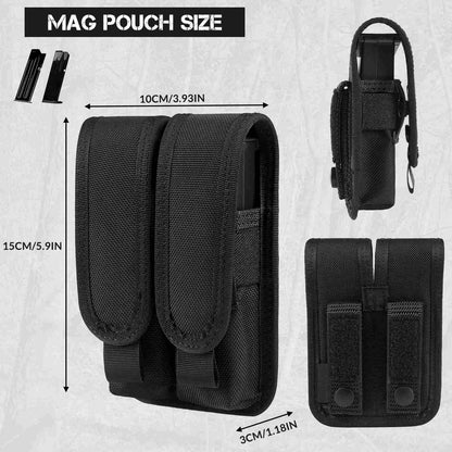 Votagoo Single Double Nylon Mag Pouch for Duty Belt Pistol Magazine Holster