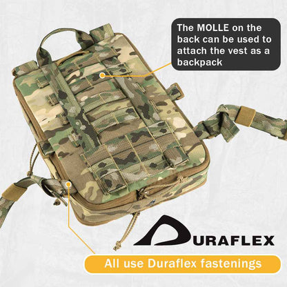 Votagoo D3 Flat Pack 2.0 Tactical Expandable Backpack Multi-purposed MOLLE Pack Camo