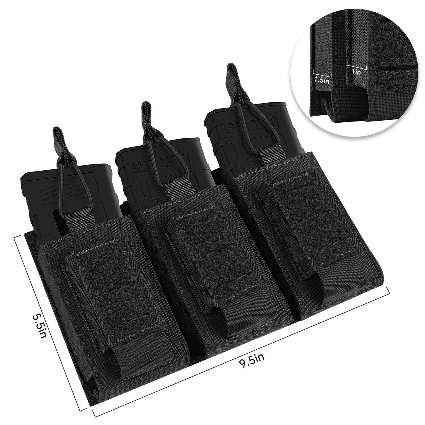 Molle Mag Pouch 5.56mm 9mm Open-Top Magazine Pouch