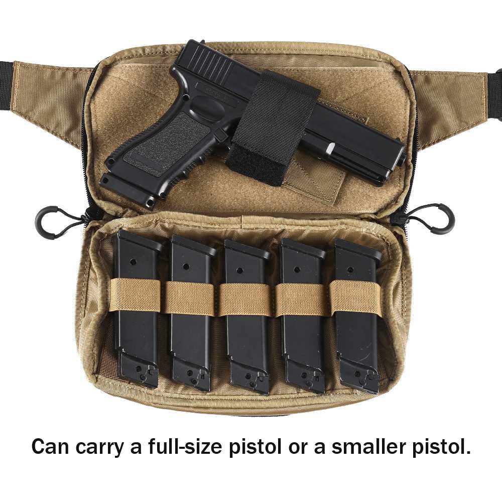 Votagoo Tactical CCW Fanny Bag Adjustable Waist Belt Tactical Waist Bag Handgun Pouch
