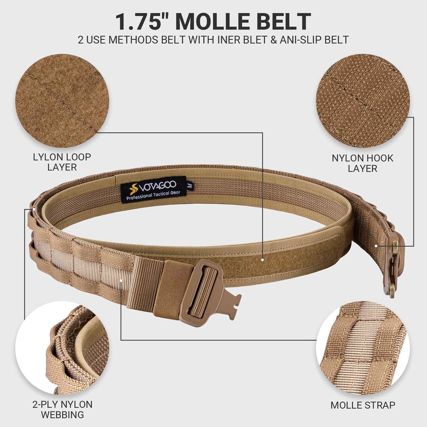 MOLLE Battle Belt with Quick Release Buckle