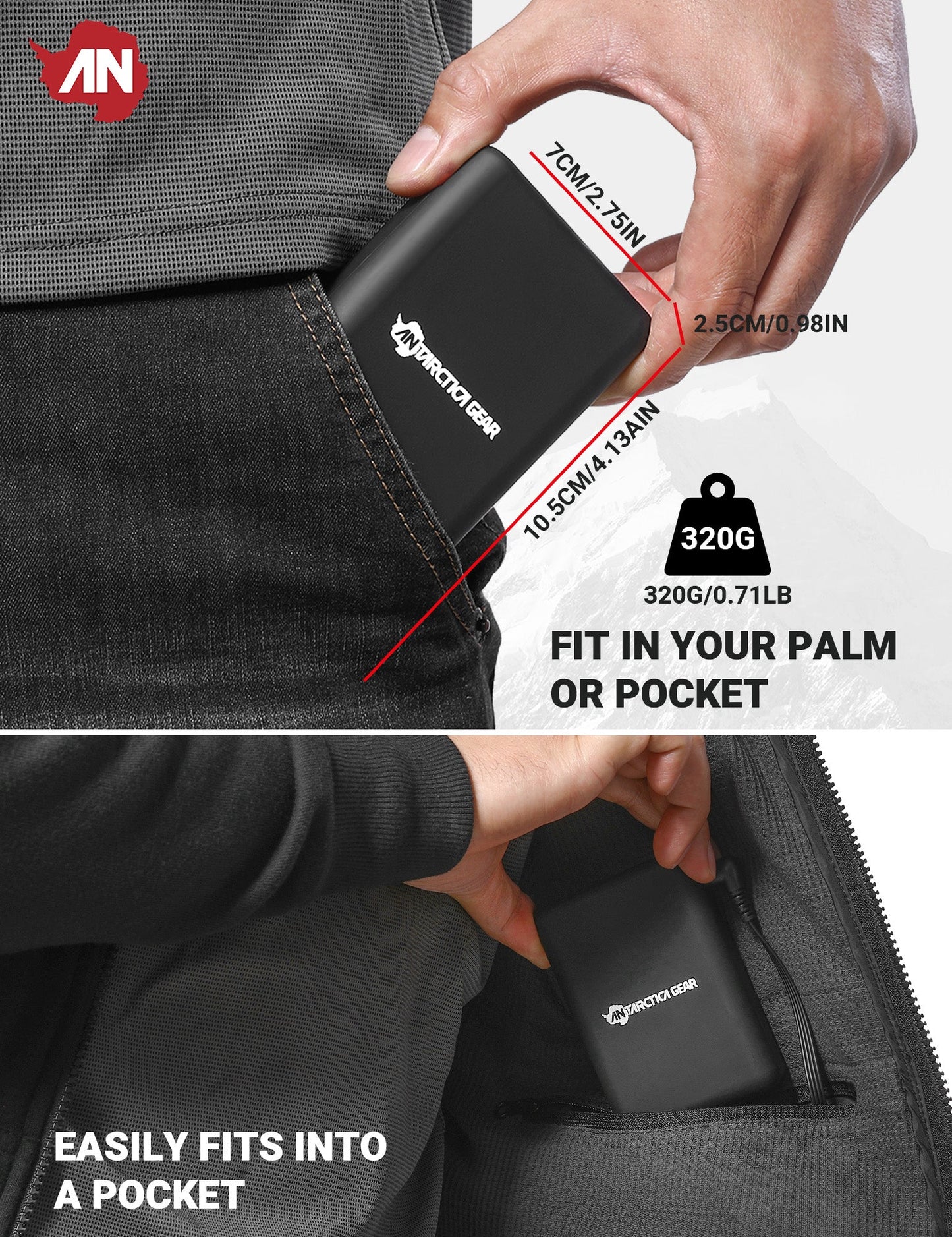 ANTARCTICA GEAR 20000mAh 12V Rechargeable Battery Power Bank