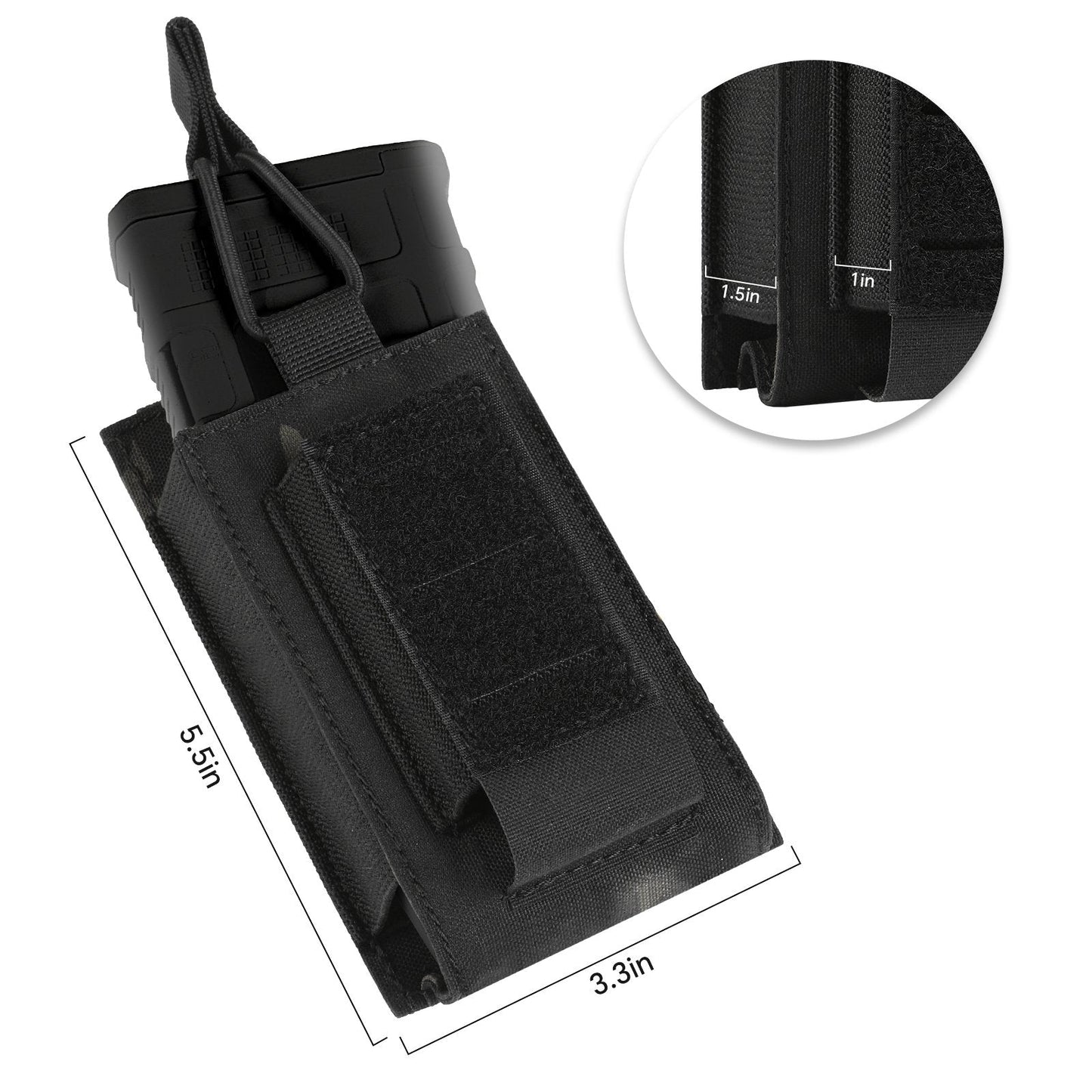 Molle Mag Pouch 5.56mm 9mm Open-Top Magazine Pouch