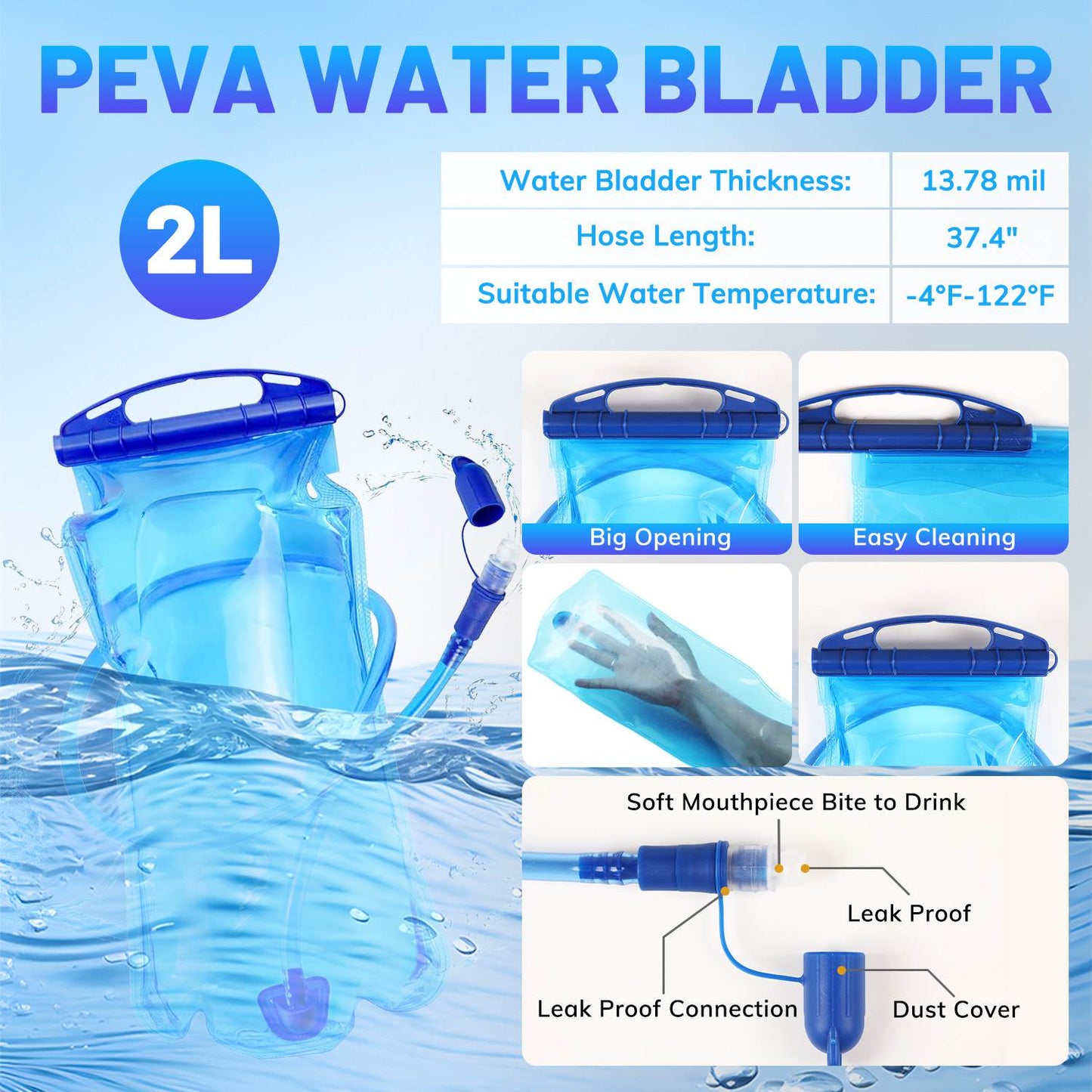 Votagoo Tactical Lightweight Running Hydration Vest with 2L Water Bladder Bag