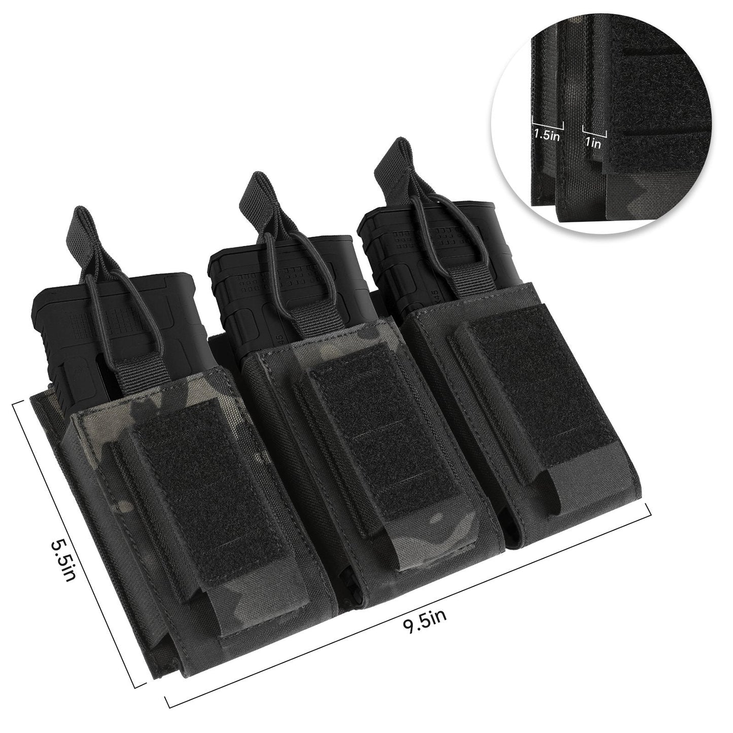 Molle Mag Pouch 5.56mm 9mm Open-Top Magazine Pouch