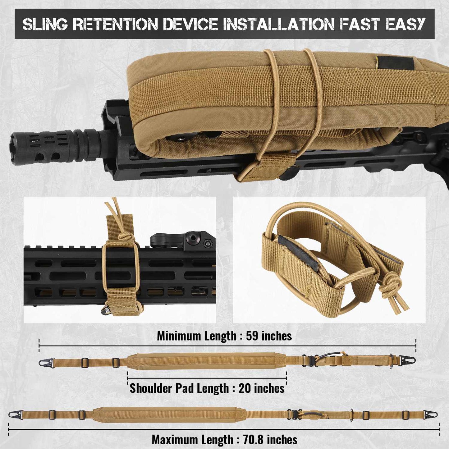 Votagoo Rifle Sling for Hunting Tactical Strap