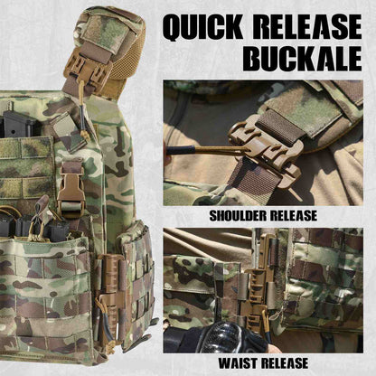 Votagoo Outdoor 1000D Nylon Tactical Combat Tactic Vest Plate Carrier