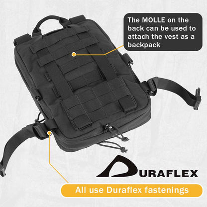 Votagoo D3 Flat Pack 2.0 Tactical Expandable Backpack Multi-purposed MOLLE Pack Camo