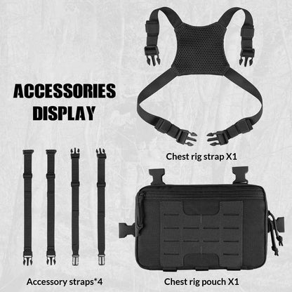 Votagoo Tactical Chest Pack 2L Utility Molle Chest Rig CCW Chest Pouch