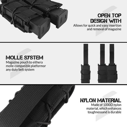 Votagoo Molle Mag Pouch 9mm/.40 Caliber Single/Dual Stack Adjustable Mag Pouch