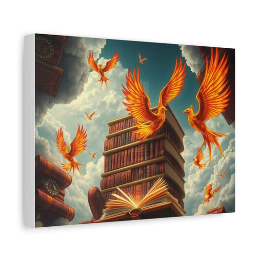 Phoenix in Flight Matte Canvas Print