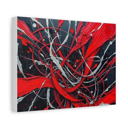 Abstract Red Canvas Wall Art, Modern Home Decor, Art for Living Room, Bold Statement Piece, Unique Gift Idea