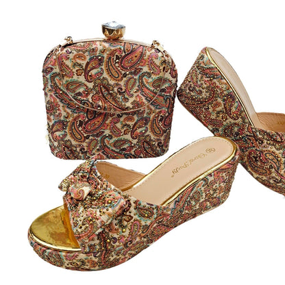 Comfortable Wedge Shoes Same Series Bag Suit - Convenient store