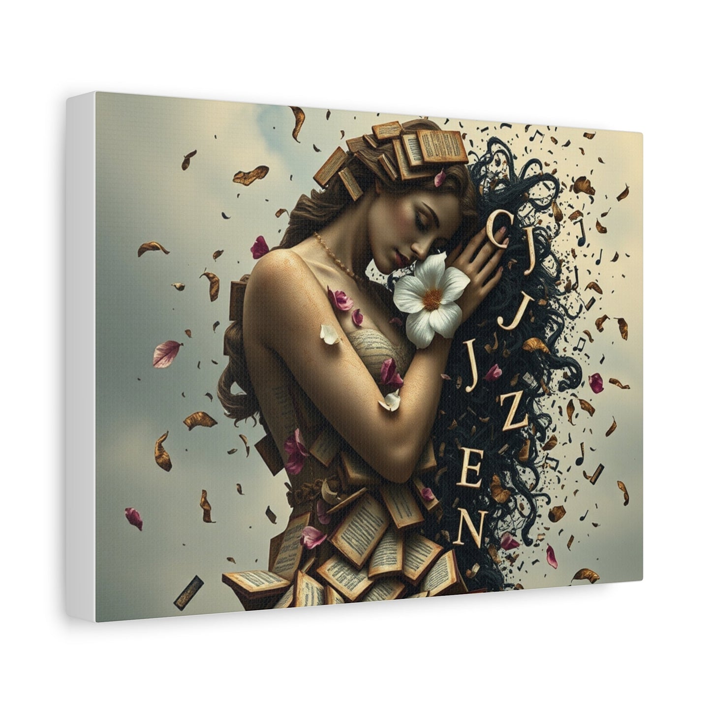 Artistic Canvas Wall Decor, Inspirational Home Art, Canvas Print for Book Lovers, Unique Gift for Readers