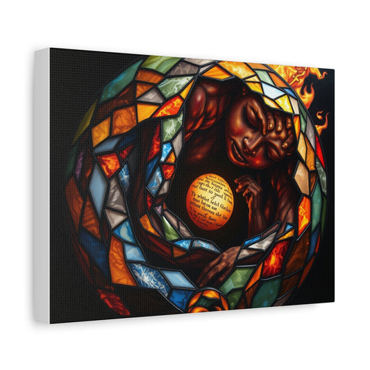 Stunning Stained Glass Canvas Print, Wall Art, Home Decor, Gift for Art Lovers, Spiritual Art