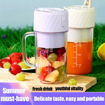 Portable Blender Rechargeable Blender Travel Cup With Lid And Straw, Ideal For Making Milkshakes, Smoothies, And Juices, Mini Blender Suitable For Outdoor Sports, Home Use, And Travel - Convenient store
