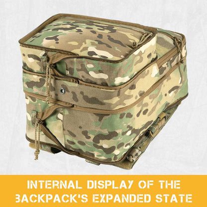 Votagoo D3 Flat Pack 2.0 Tactical Expandable Backpack Multi-purposed MOLLE Pack Camo