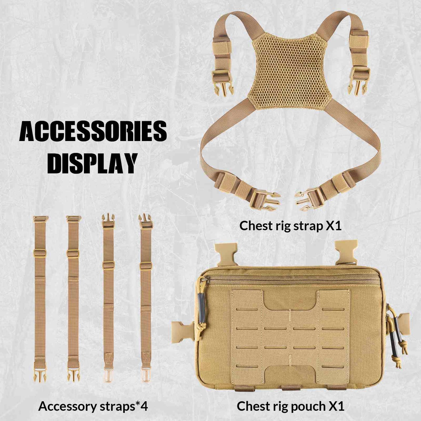 Votagoo Tactical Chest Pack 2L Utility Molle Chest Rig CCW Chest Pouch