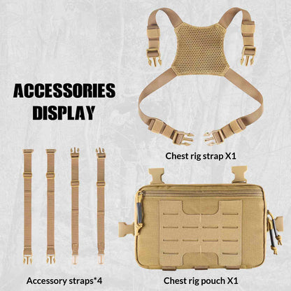 Votagoo Tactical Chest Pack 2L Utility Molle Chest Rig CCW Chest Pouch