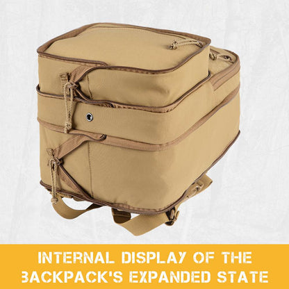 Votagoo D3 Flat Pack 2.0 Tactical Expandable Backpack Multi-purposed MOLLE Pack Camo