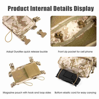 Votagoo Outdoor Molle Magazine Pouch Chest Bags Multi-function MK4 AOR1 Tactical Chest Rig