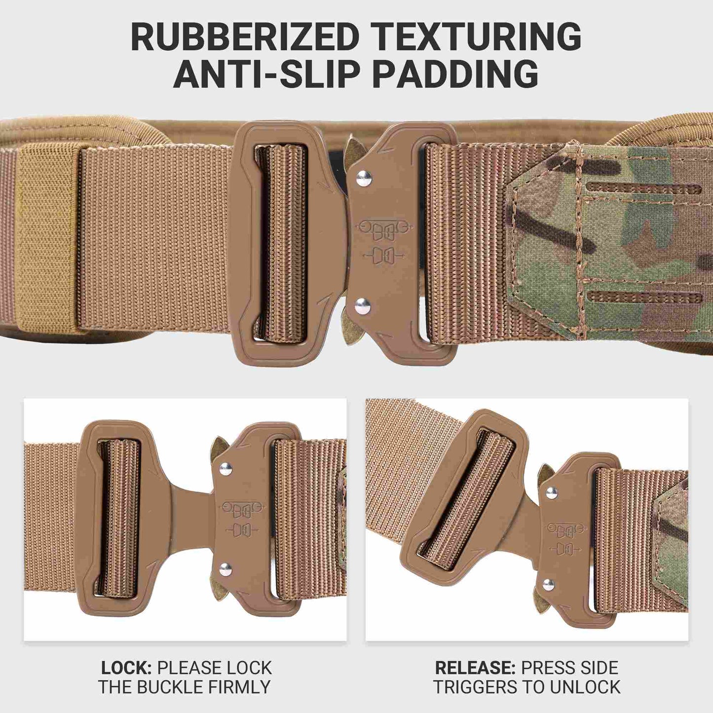 Tactical MOLLE Battle Belt with Quick Release Buckle