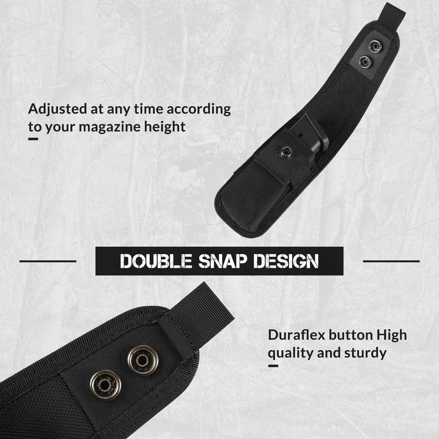 Votagoo Single Double Nylon Mag Pouch for Duty Belt Pistol Magazine Holster