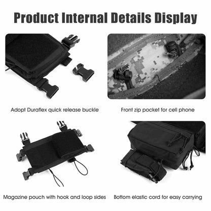 Votagoo Outdoor Molle Magazine Pouch Chest Bags Multi-function MK4 AOR1 Tactical Chest Rig