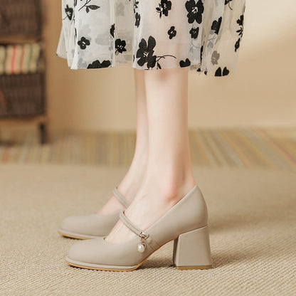 With Chunky Heel High Heels - Convenient store
