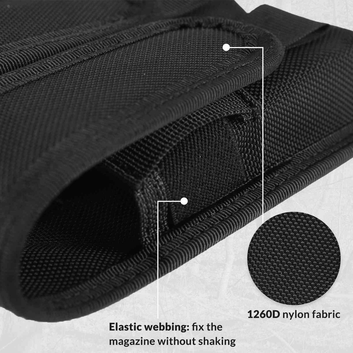 Votagoo Single Double Nylon Mag Pouch for Duty Belt Pistol Magazine Holster