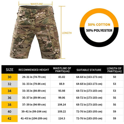 Combat Tactical Waterproof Wear-resistant Camo Shorts - G4