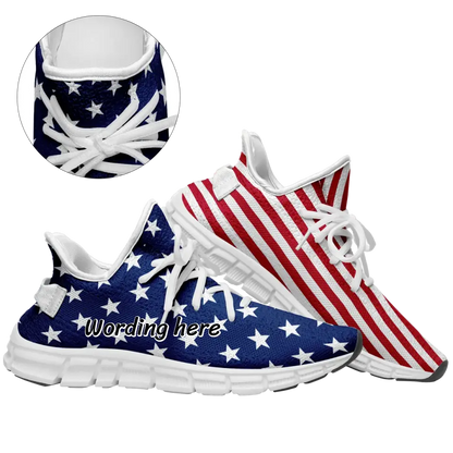 Personalized Cheerleading Sneaker for Independence Day July 4th