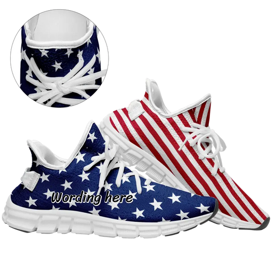 Personalized Cheerleading Sneaker for Independence Day July 4th
