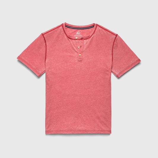 Sean Burnout Henley - Mineral Red - Convenient store