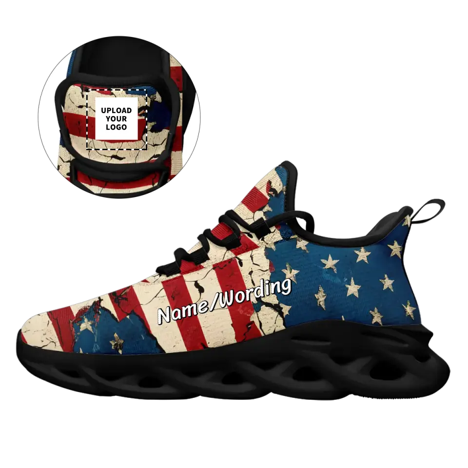 Custom USA Flag Patriotic Sneakers