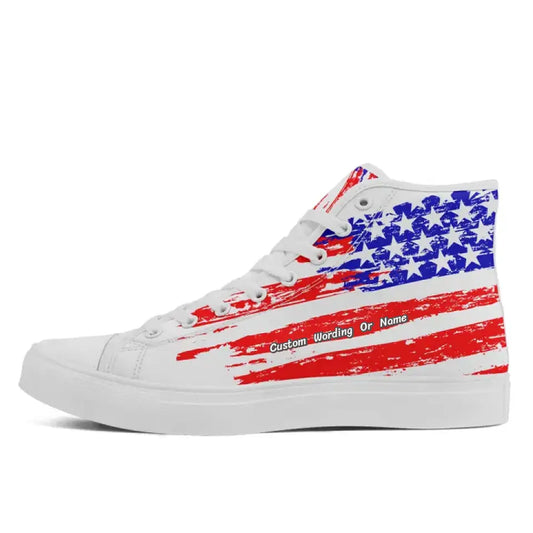 Custom Flag High Top Personalized Patriotic Sneakers