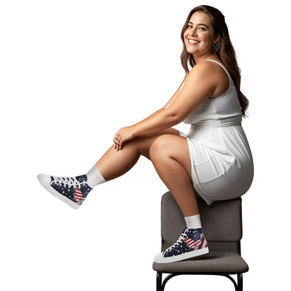 Custom Butterfly Patriotic Sneakers