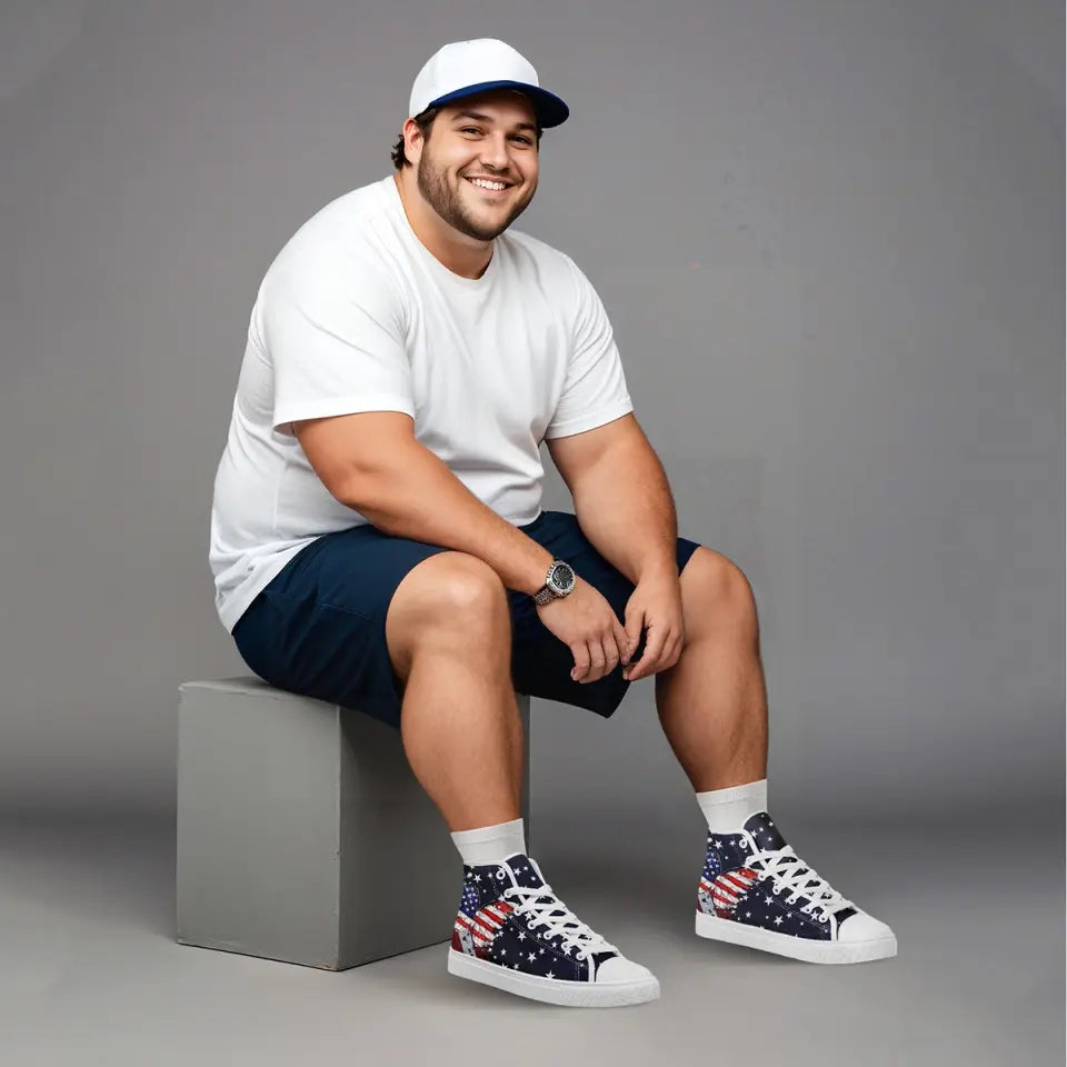 Custom Butterfly Patriotic Sneakers