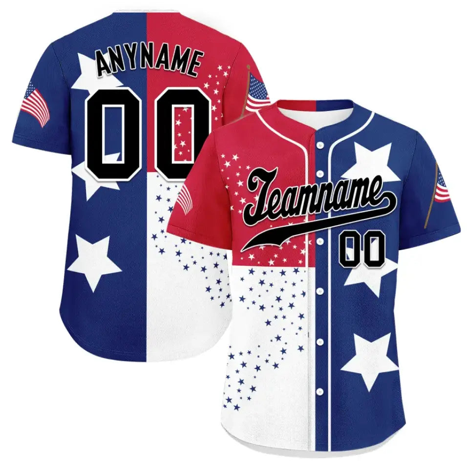Custom Breathable Personalized Patriotic Jersey
