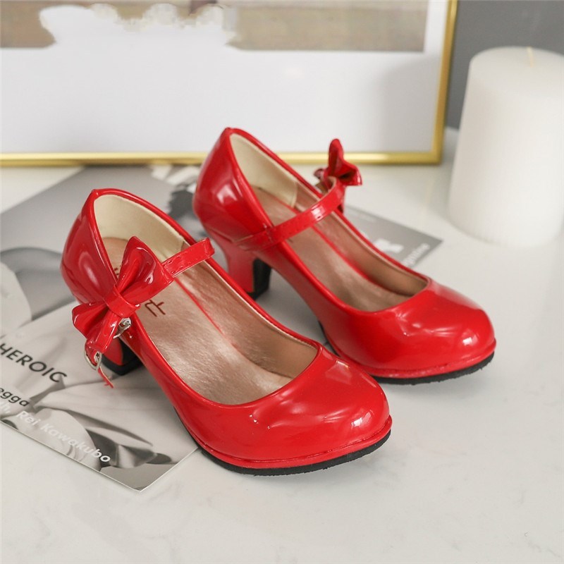 Girls bright bow high heels - Convenient store