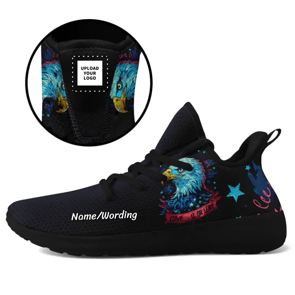 Custom Personalized Breathable Patriotic Sneakers