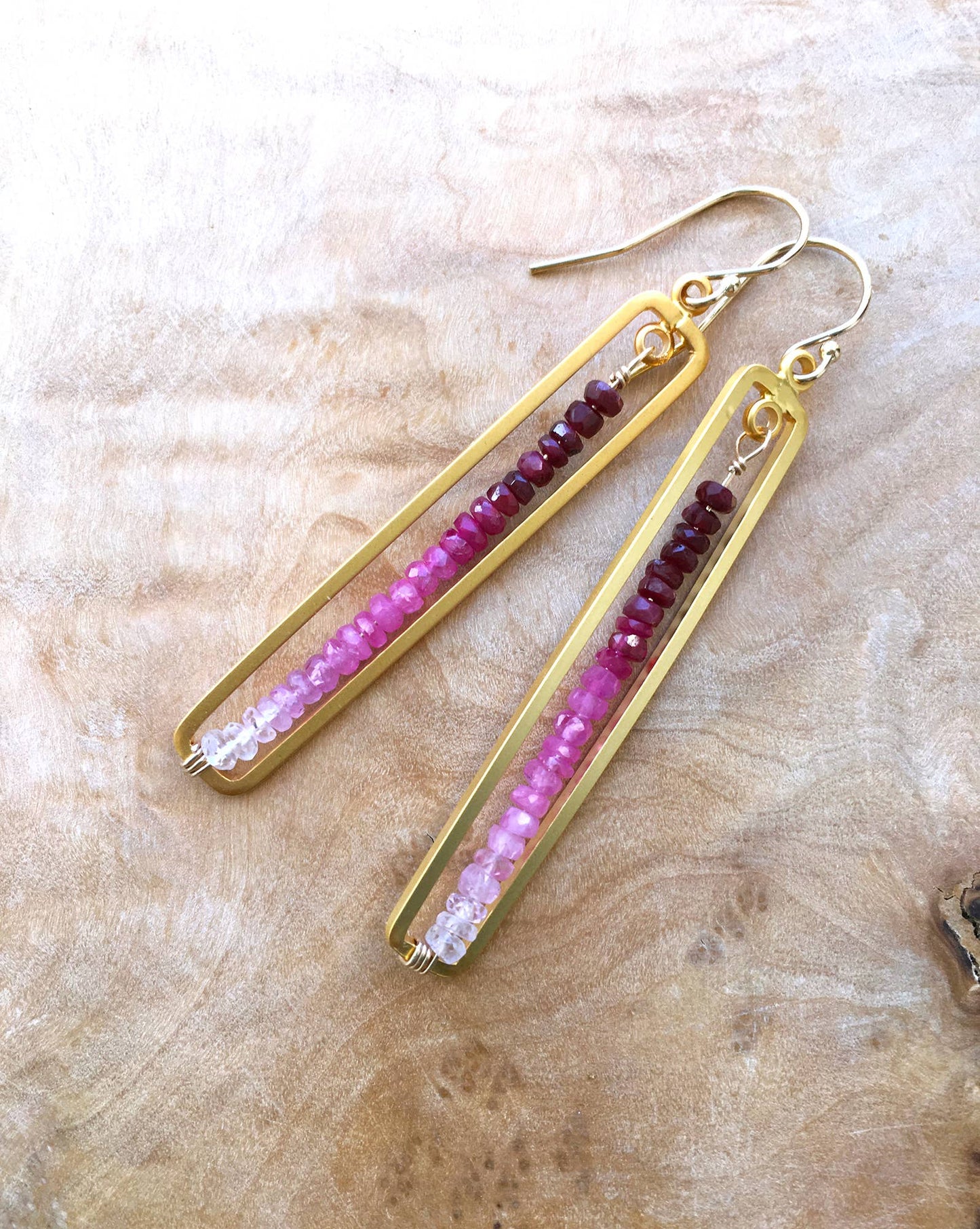 Ruby Bar Earrings
