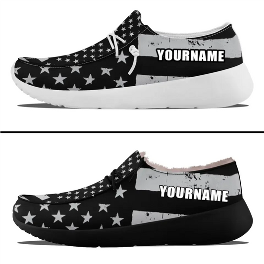 Personalized Patriotic Canvas Slip-On Loafer