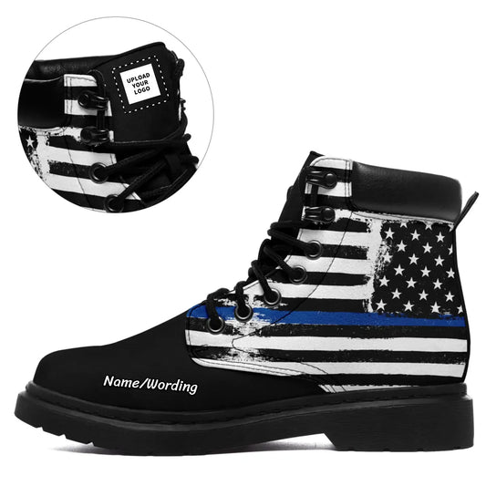 Personalized USA Flag Boots, Custom Patriotic Boots, Stylish and Comfortable Unisex Boots