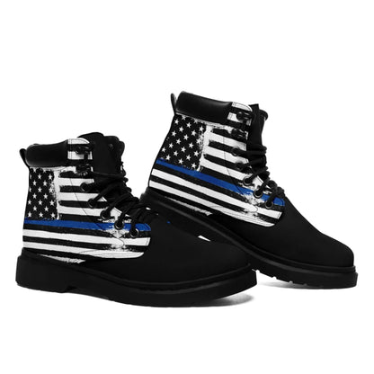 Personalized USA Flag Boots, Custom Patriotic Boots, Stylish and Comfortable Unisex Boots