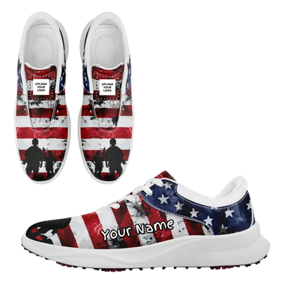 Personalized Custom Patriotic US Flag Sneakers