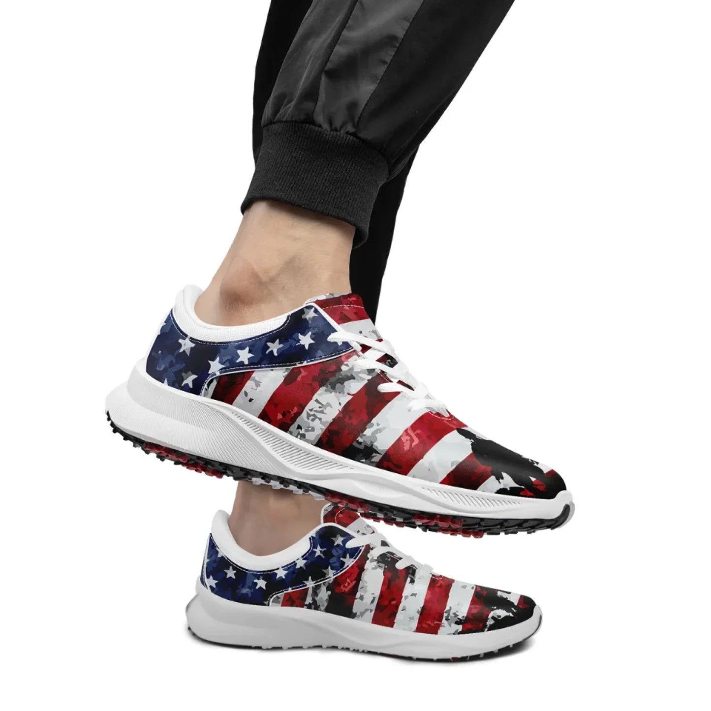 Personalized Custom Patriotic US Flag Sneakers